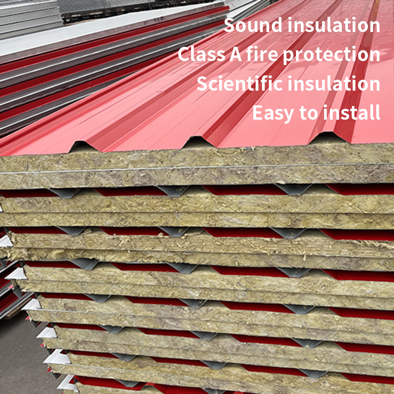 Water Resistant Rock Wool Board Color Steel Board Sandwich Foam Board With And Contemporary Design Style