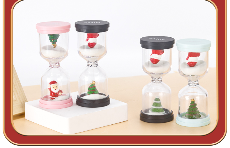 Custom Christmas 5 Minute Hourglass Glass Beads Ps