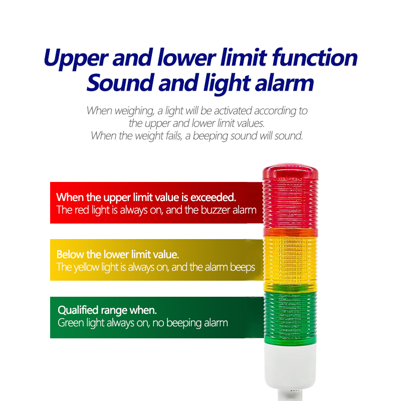 High Precision 6kg Three Color Alarm Electronic Table Weighing Scale for Measurements
