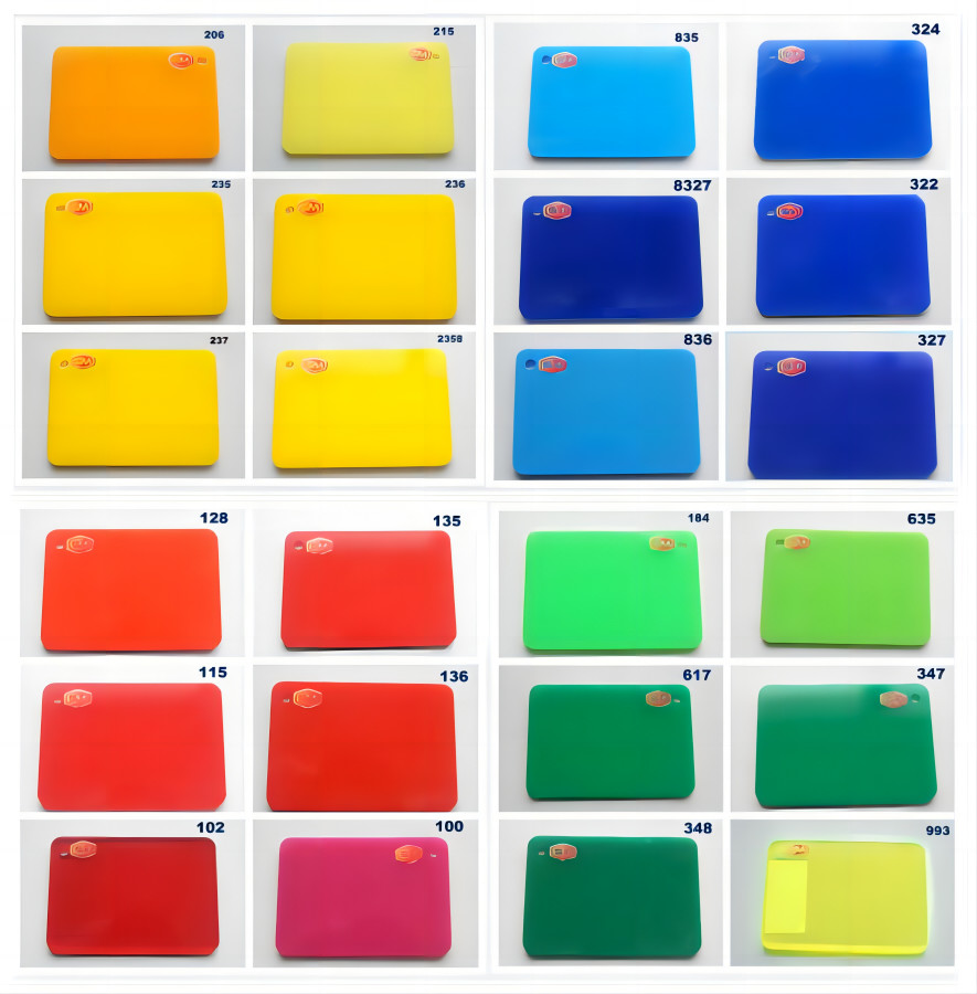 Coloured Transparent Flexible Acrylic Sheet 1 Inch Thick Acrylic Sheet Cast forming