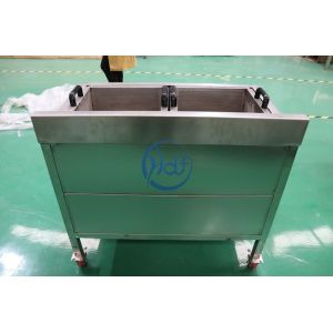  Gas / Electric Heating Chicken Deep Fryer Machine Commercial Two Baskets Manufactures