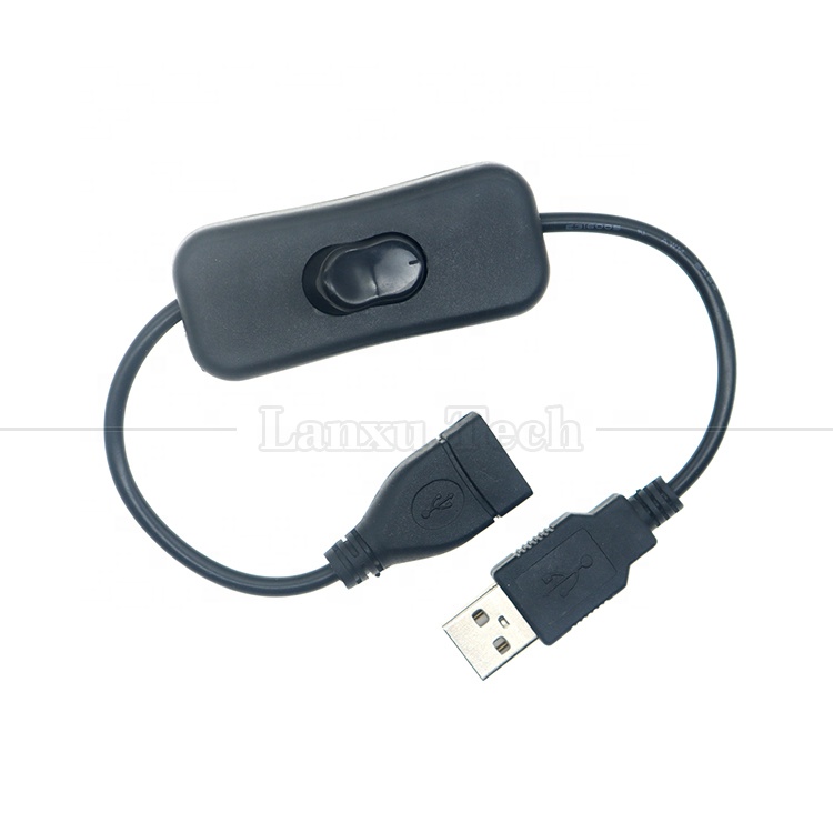 Power ON OFF Controller Male to Female USB 2.0 Type A Switch Cable for Raspberry Pi