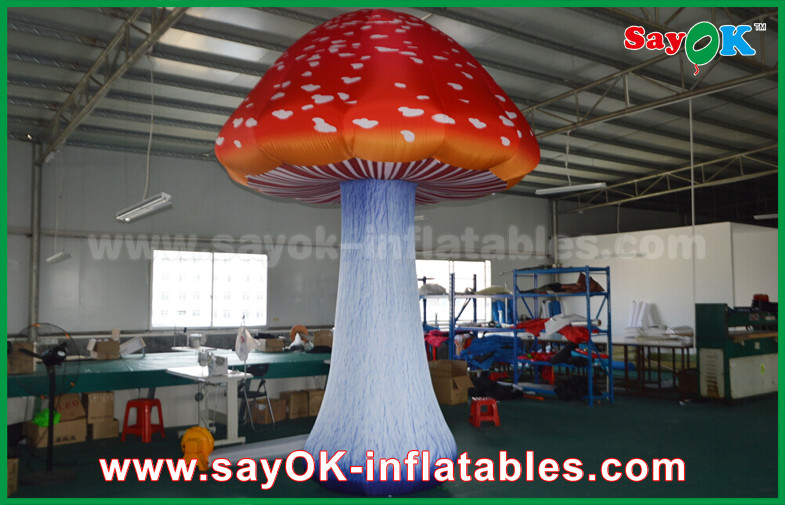 Oxford Cloth Giant Inflatable Mushroom Advertising Inflatables With Built - In Blower