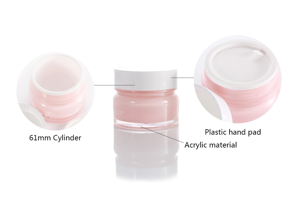Screw Cap 1.69oz 50g Cosmetic Cream Jars Acrylic Plastic Bottle
