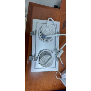 Embedded Cri80 Led Grille Light , Rectangular Led Downlight