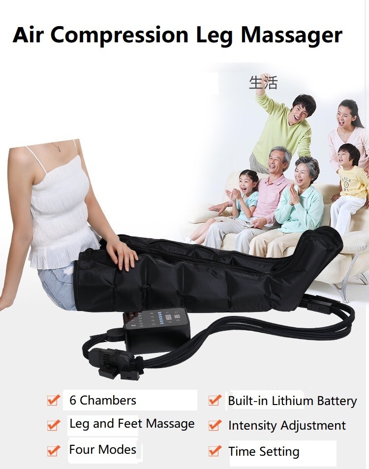 5200mAh 8 Chamber Air Compression Leg Massager Recovery Boots