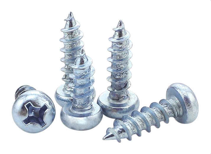 Zinc Plated Pan Head Phillips Drive Pointed Screws Phillips Drive Round Head Tapping Screws