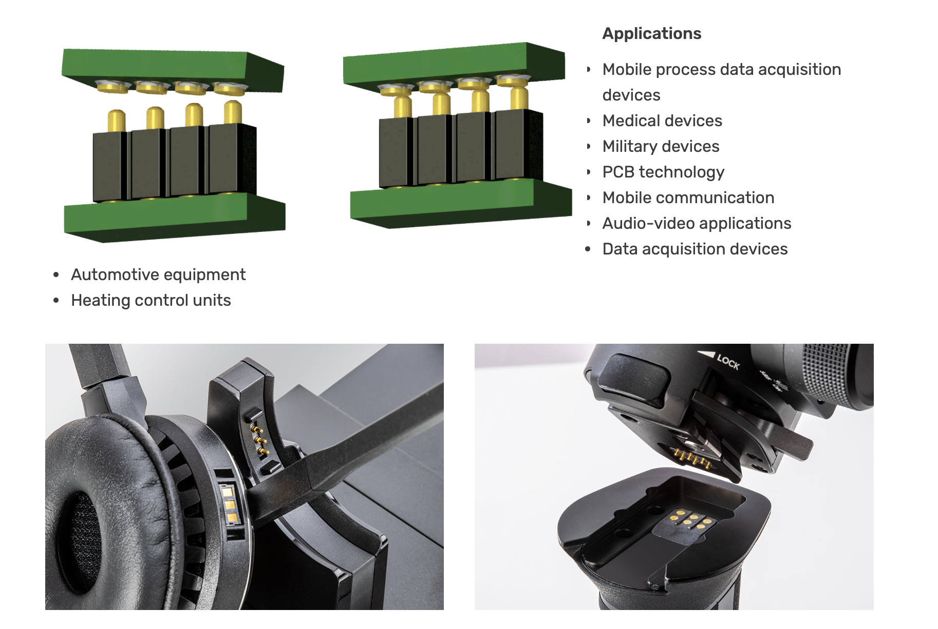 Male And Female Spring Loaded Connector 2 Pin Solder Cup Connectors