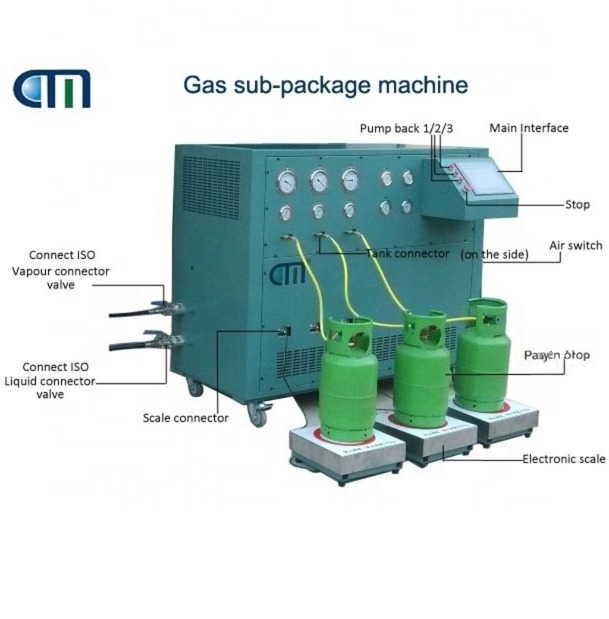 R32 R290 Refrigerant Recovery Recycling Machine Ac Gas Recovery Machine 3HP Explosion Proof Recovery Station