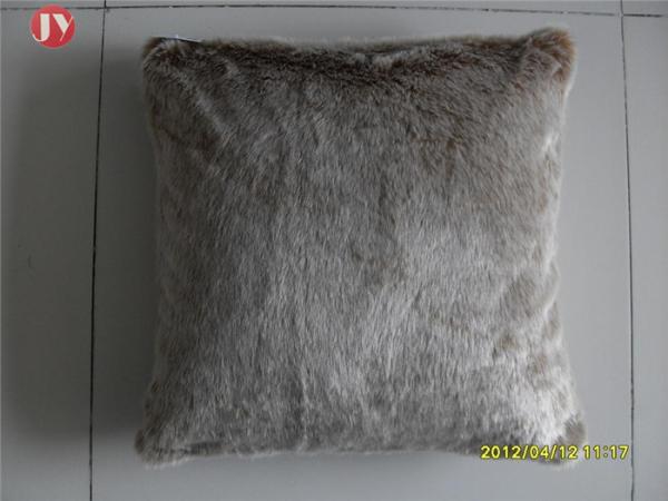 Natural Color Faux Fur Pillows Cushion Cover Dry Washable Car Seat Decorative