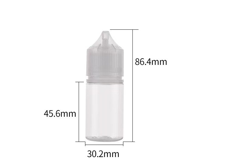 30 ml V3 Essential Oil Screw Black Plastic Lid Plastic Bottle Dropper Tamper Evident