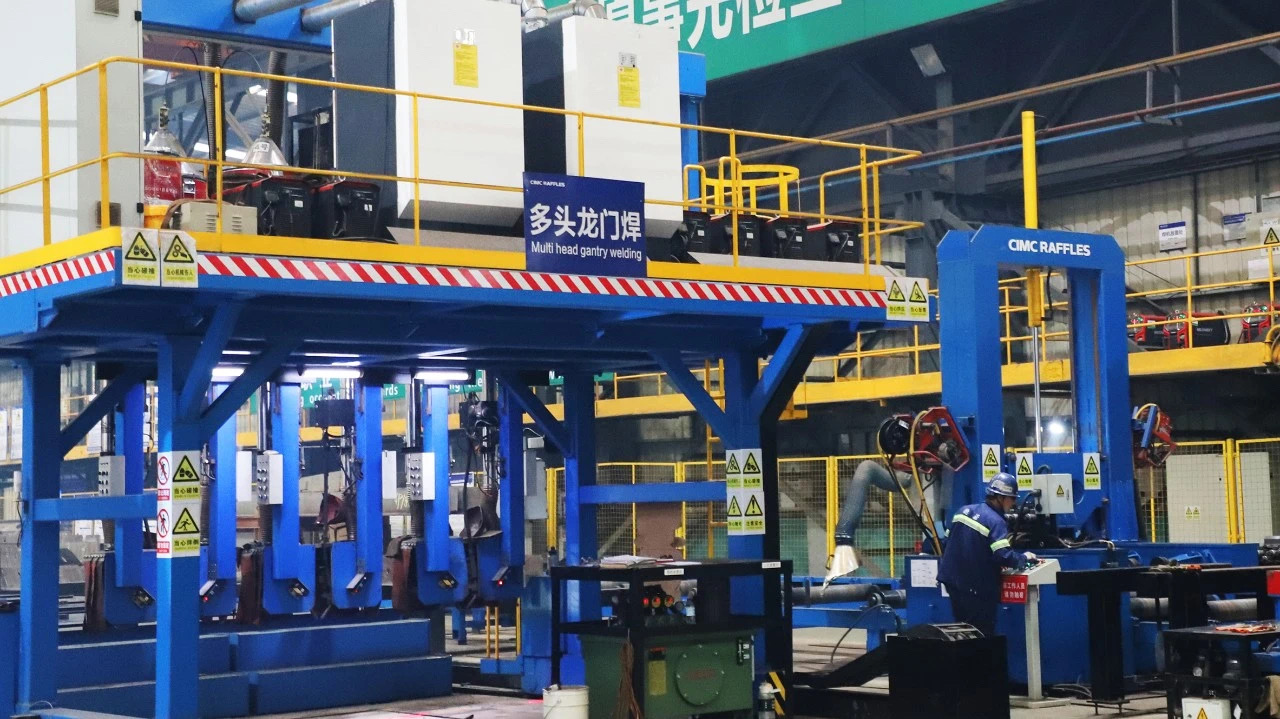 3-Axle Flatbed Semi-Trailer Steel Container Skeleton Truck Trailer