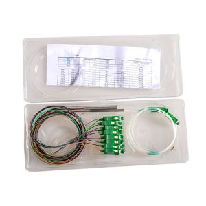 ABS 1x8 Optical Splitter 10.3dB Miniature High Stability Reliability