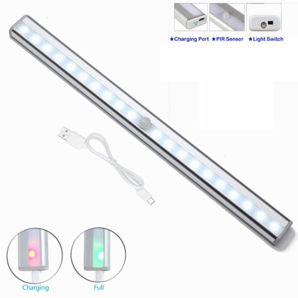 Factory sale Rechargeable Magnetic Stick on Anywhere 20 LED USB Charging
