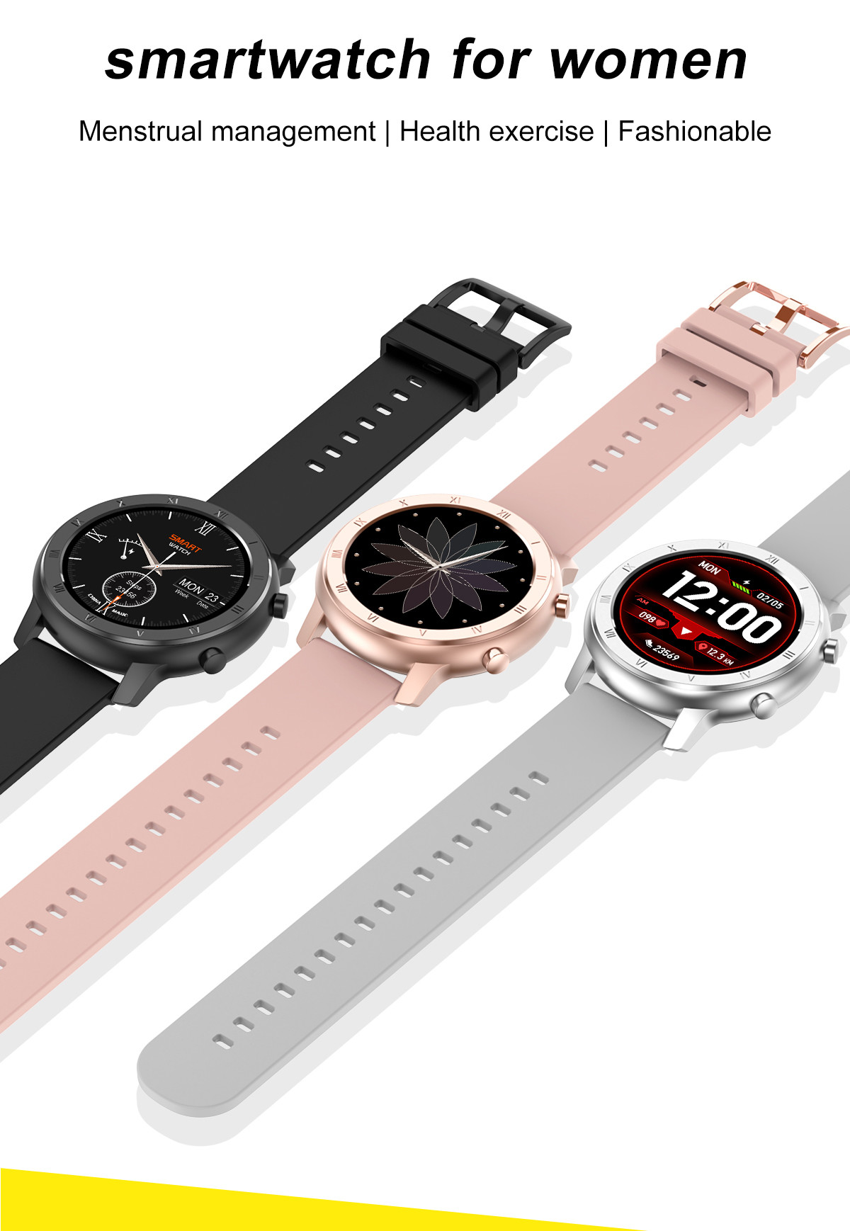 DT89 Smart Watch Women Men ECG Heart Rate Monitoring Blood Pressure IP68 Waterproof Fitness Tracker Lady Smart Band