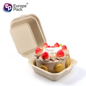 Compostable Ecofriendly Sugarcane Bagasse Take Away Burger Box Biodegradable
