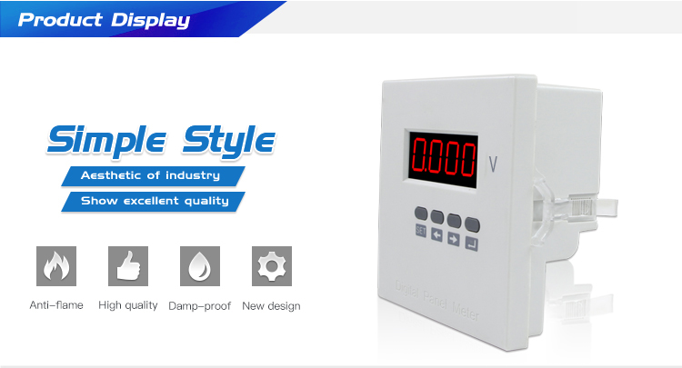 J model 96*96 cheap Single Phase Voltage Voltmeter 0-500Vac