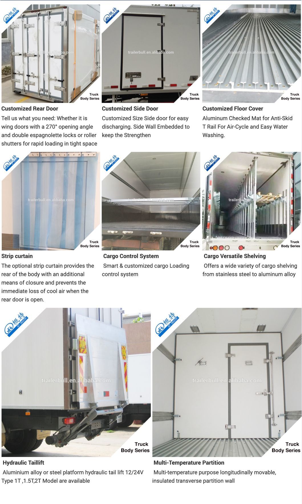 30FT Single Axle Chill and Frozen Truck Trailer with Thermoking Refrigeration Units for Fresh and Refrigerated Foods