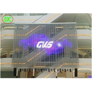 Full Color Transparent Led Screen For Window Advertising , Glass Display Screen