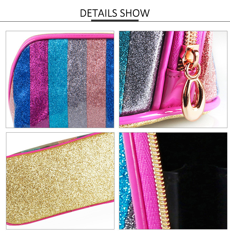 Fashion PU Waterproof Beauty Shiny Makeup Bag