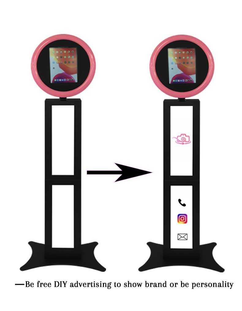 Tablet Kiosk Ipad Photo Booth Selfie Ring Light Photo Booth For Dj Bars Vlogs
