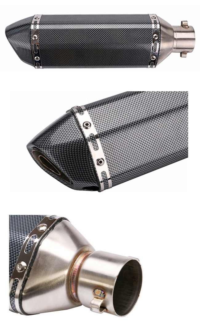 38 - 51mm Universal Motorcycle Muffler , Kawasaki Aftermarket Motorcycle Mufflers