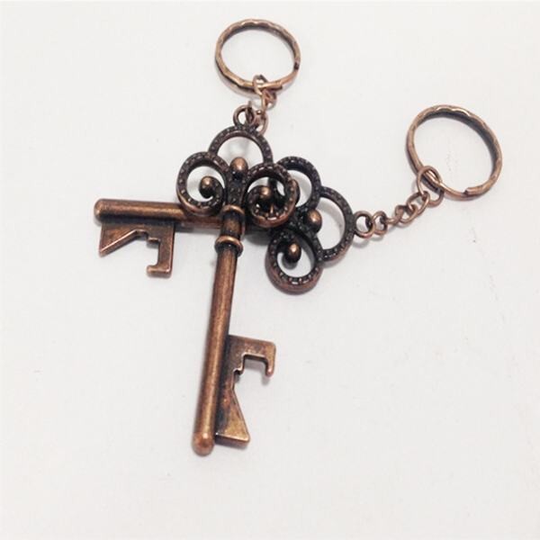 Die casting antique key shape beer bottle opener, innovative wedding favor, cheap promotion gift, bronze / copper coatin