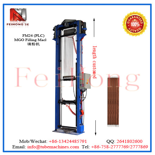 three center guranteen MGO powder filling machine for heating elements