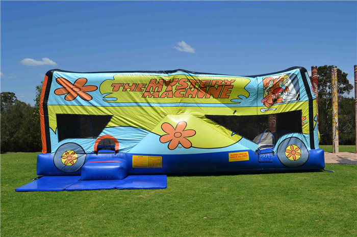 Scooby - Doo Mystery Machine Backyard Kids Jumping Castle / Blow Up Bounce Houses