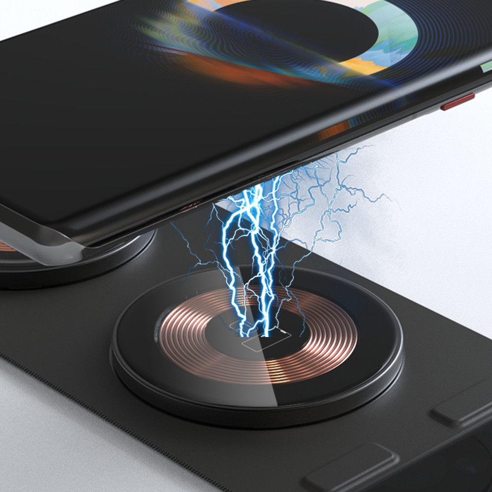 3 In 1 Foldable Wireless Charger 15W Fast Charging For IWatch Earphones Smart Phones