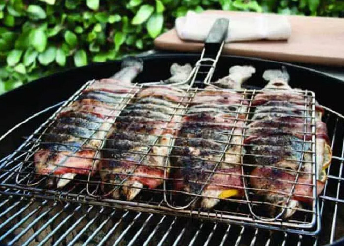 Multifunctional Stainless Steel 316 BBQ Fish Grill Rack With Handle