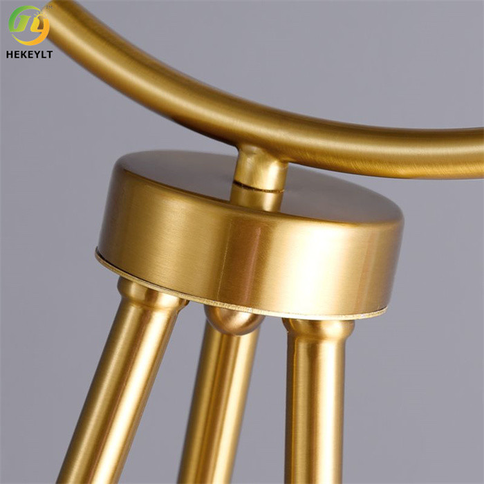 Modern Simple Iron Floor Lamp Tripod Glass Shade Floor Light for Living Room