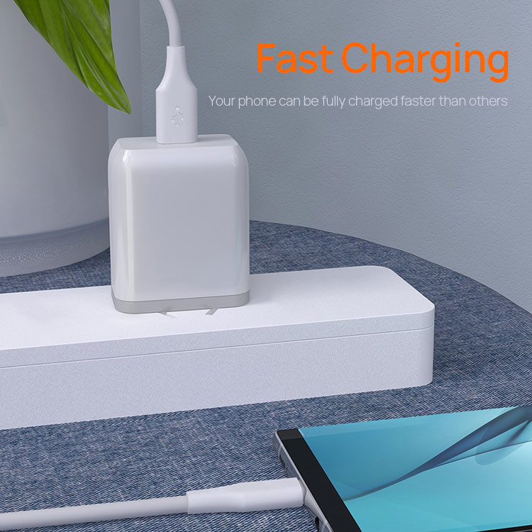 MFI C89 Braided Iphone Cable OD 3.5mm Iphone Lightning Cable 2m