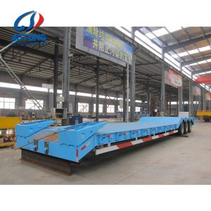 3 Axle Front Load Low Bed Trailer with Hydraulic Detachable Gooseneck and ABS