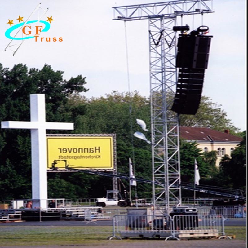 Spigot Stage Lighting Pillar Audio Line Array Speaker Stand Truss