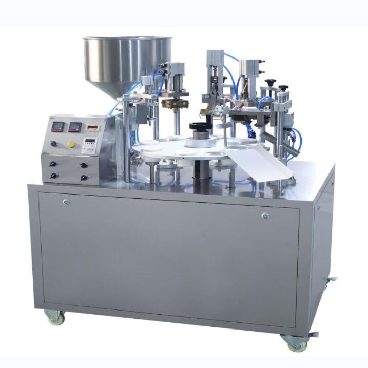 Hot sale high viscosity paste aluminum tube glue filling and sealing machine