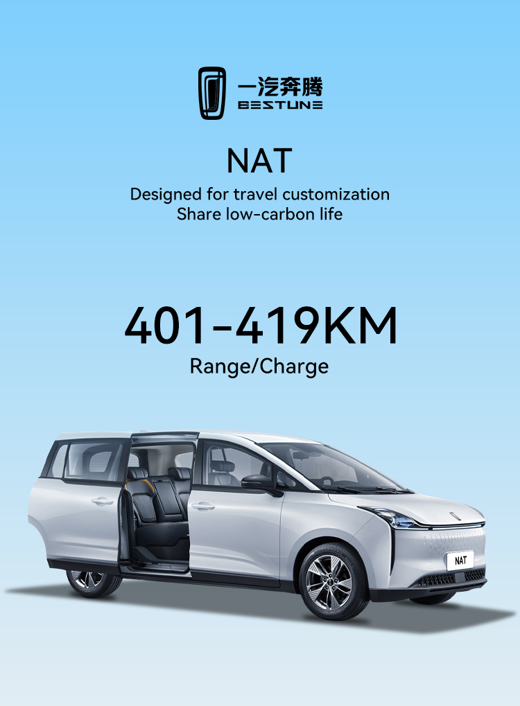 Stock 0km Used Car Bestune NAT 2023 Energy Electric Left Hand Drive High Speed MPV EV Car for Adult