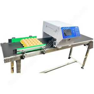 Full Plate Spray100w Egg Coding Machine With Ink Cartridge 60kg Computer Control
