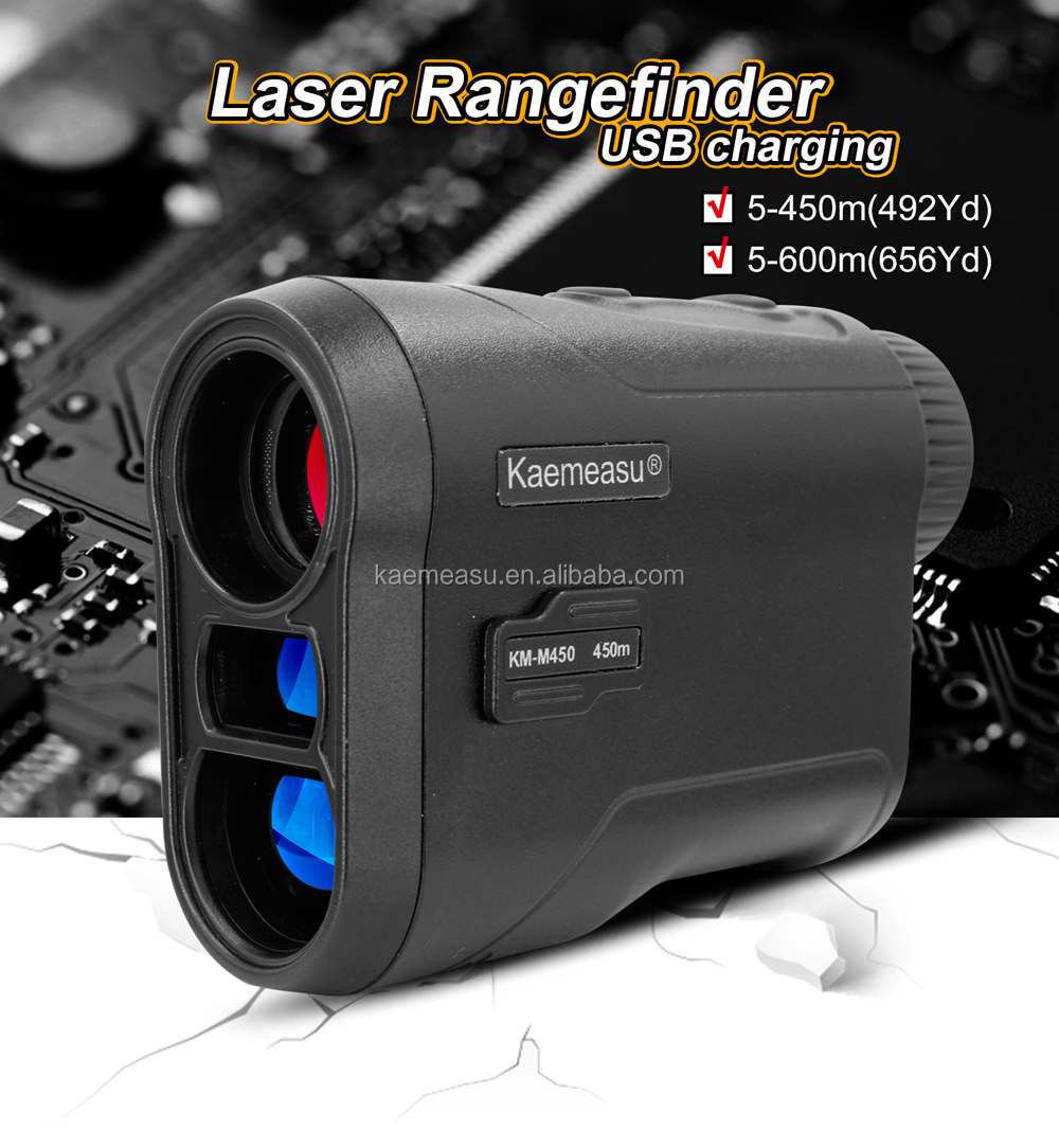 OEM Good Quality Rechargeable Laser Rangefinder 450 Meter Digital Laser Range Finder hunting/golf/sport/engineer