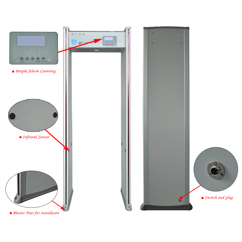 SUNLEADER XLD-E3 Non-contact Door Accurate Walk through walkthrough Metal Detector for detecting scanner