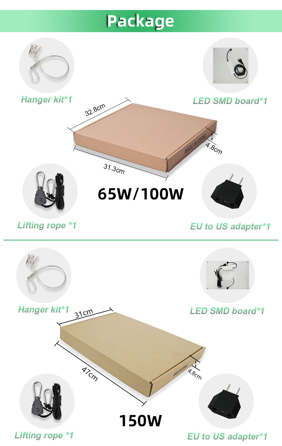 Heat Dissipation 65W 150W Led Grow Light Circuitry Design For Indoor Plant