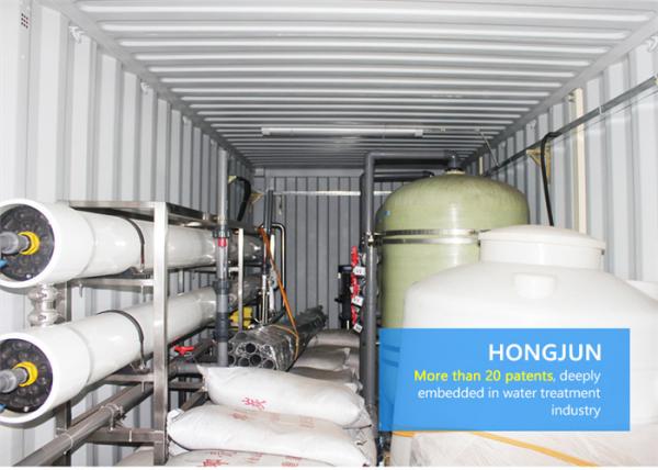 Portable Mobile Water Purification Plant , Mobile Water Treatment Equipment 20FT