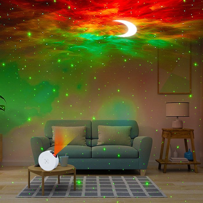 Home Theater RGB Moonlight Star Projector , Nebula Night Light Stars And Moon