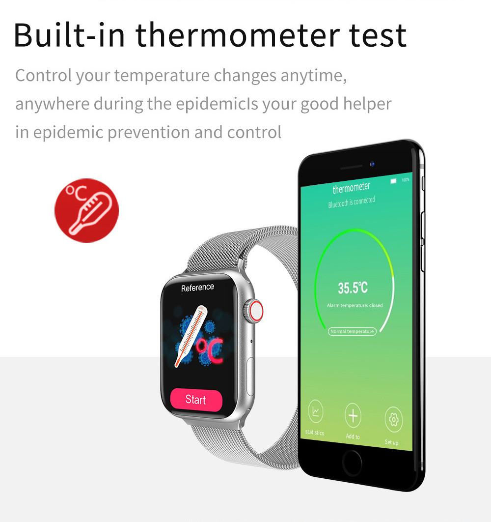 IWO K8 Blt Call Smartwatch 320*385 1.78 Inch IWO 12 Pro Max For IOS Android Phone Heart Rate Temperature Side Key Rotati