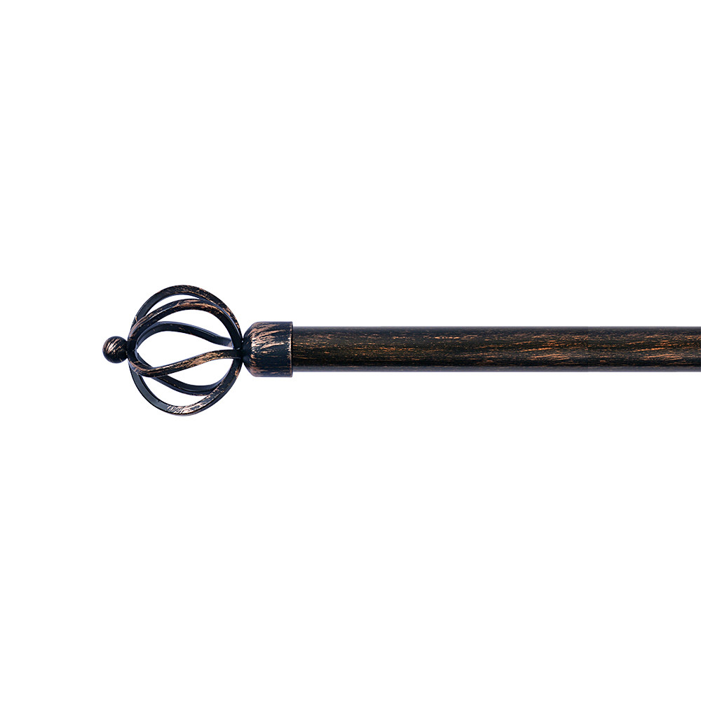 Black And Copper Color 28MM Curtain Rod Set Home Decor With Curtain Rod Accessories