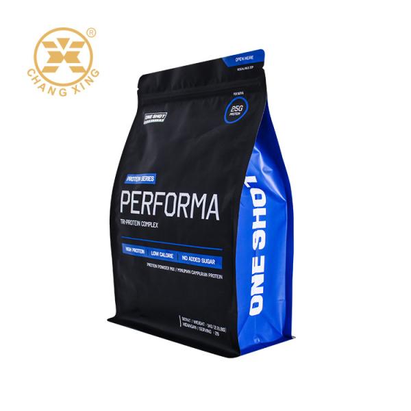 Customized Flat Bottom Bags Plastic Whey Protein Powder Health Food Packaging