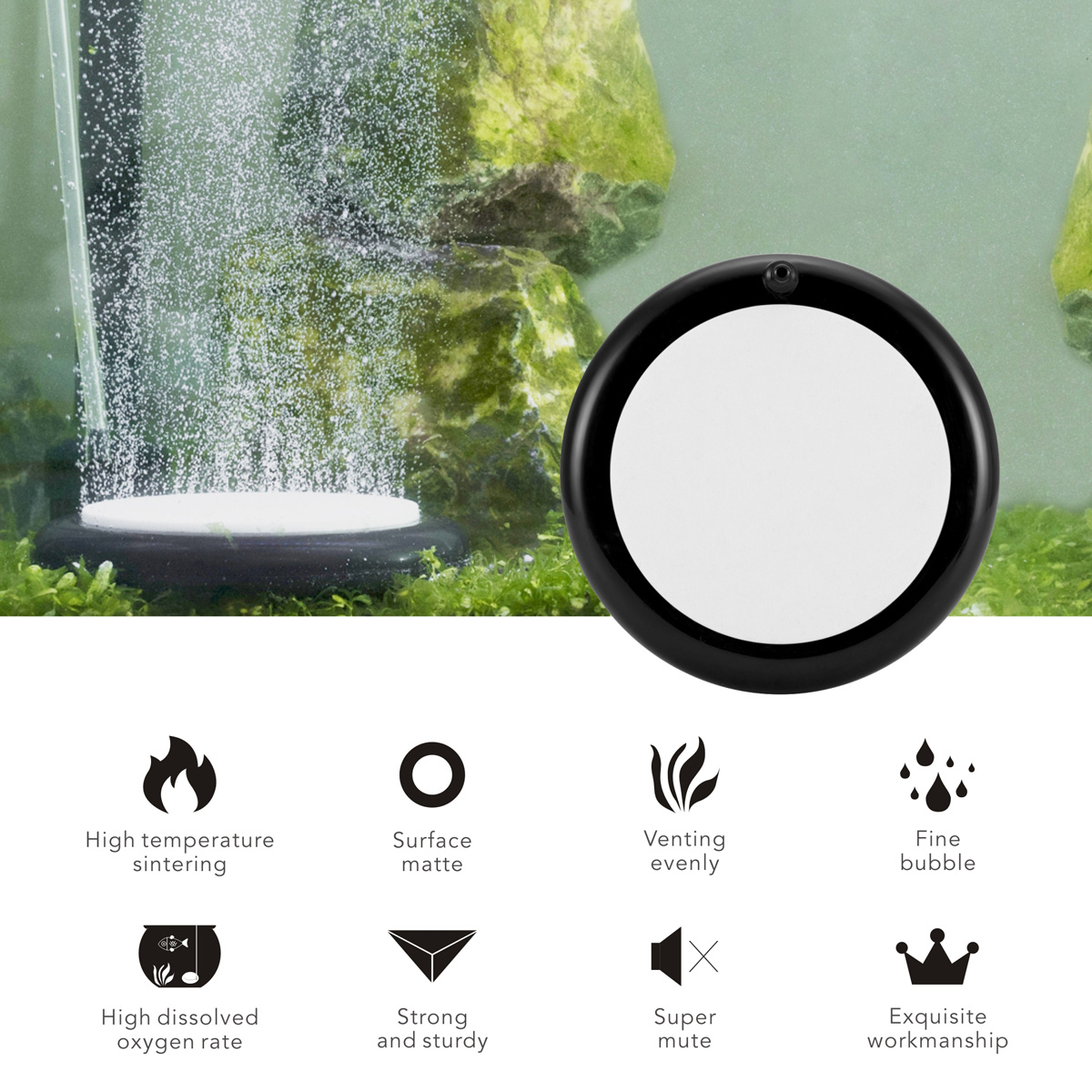 Disk 4 Inch Nano Oxygen Stone For Fish Tank
