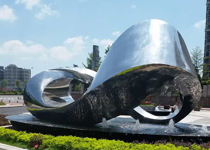Unique Design Polished Outdoor Metal Sculpture For City Square Decoration