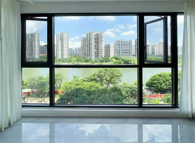 Level 6 Water Tightness Customize Aluminum Casement Glass Windows Energy Efficiency