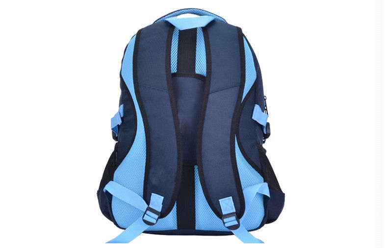 Polyester Children School Bag , Cute Style Blue / Black School Book Bags